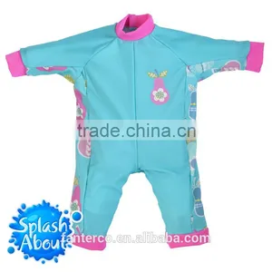 High Quality Nappies Vendor Cute 2.5mm Multicolor Nylon Elastane uv Taiwan 0-6M Swimwear thumbnail-1