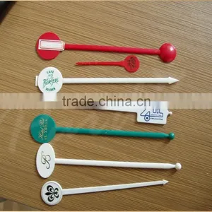 Logo Printed Customized Plastic Stir Swizzle Sticks thumbnail-3
