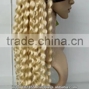HUMAN HAIR Blonde Color Wig thumbnail-1