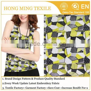 China Fabric Supplier Polyester Material Colorful Flat Embroidery Definition Online Buy Wholesale Geometric Print Fabric thumbnail-1
