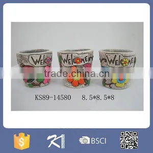Colorful Aniaml Pattern Stone Flower Pot thumbnail-1