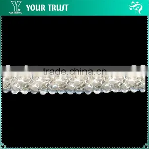 Transparent Bead White Pearl White Polyester Thread Trimming thumbnail-1