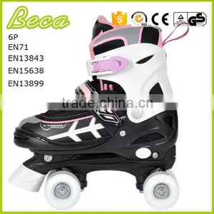 Wholesale Adjustable Pink Quad Speed Skates for Kids thumbnail-3