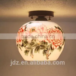 Antique LED Ceiling Lights Beautiful Chandelier Jingdezhen Egg Sehll Porcelain Light for Dining Bedroom Hotel China Ceiling Lamp thumbnail-1