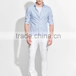 Men's Fashion Casual Stripe Cotton Shirts thumbnail-1