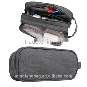Universal Charger Carry Case / Electronics Accessories Travel Organizer Bag (Medium, Grey) thumbnail-2
