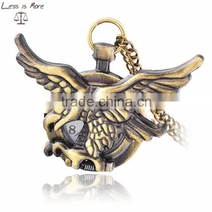 China Factory Sale Latest Antique Gold Pocket Watch Necklace thumbnail-1