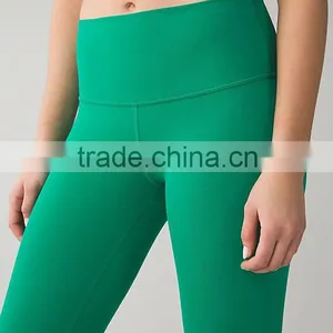 High Waist Green Wholesale Yoga Pants for Women Fitness Wear in 2016 thumbnail-1