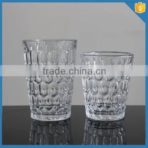 LXHY-T017 Clear Crystal Thumb Print Pattern Tumbler Glass Set thumbnail-1