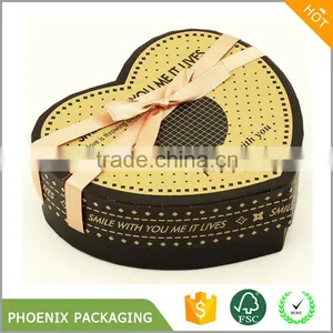 Small Paper Cardboard Decorative Heart Shaped Chocolate Box thumbnail-2