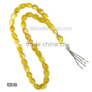 33pcs Muslim Amber Rosary Tasbih Prayer Beads thumbnail-1