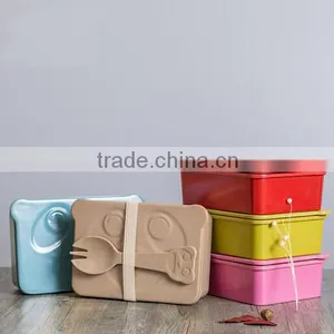 Rice Husk School Lunch Box With Cutlery Set thumbnail-6