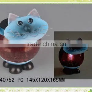 Solar Garden Decoration Metal Cat Light thumbnail-1