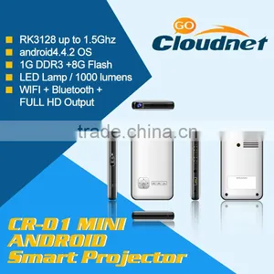 1080P Android DLP Full HD Mini LED Projector for Smartphone With Wifi Miracast thumbnail-1
