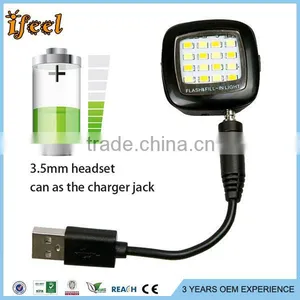 External 16 LED Fill In Light Portable Mobile Selfie Flashing Light For Smartphone Camera thumbnail-1