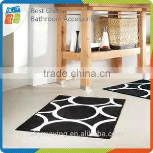 Printed Flannel Sponge Logo Black Bathroom Rug thumbnail-1