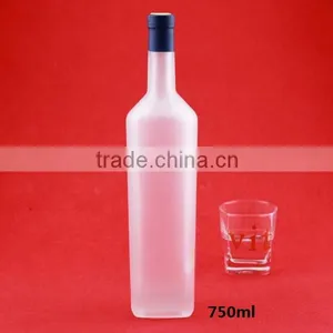 High Search Rubber Cap and Capsules Bottle Frosted Wooden Cap Bottles Alcohol Bottle 500ml Leopard Grain thumbnail-2