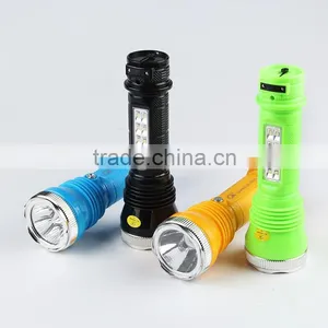1W Flash Torch With 8 Smd Led Side Light Lead-acid 700MAH Hiking /running Led Rechargeable Torch Light 1916 thumbnail-1