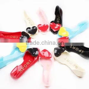 Free Shipping Summer Beach Jelly Sandal Heart Gladiator Sandals Women Fish Toe Woman Flat Crystal Flip-flop Sandals thumbnail-1