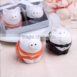 New Arrival Mini Pig Ceramic Salt And Pepper Shaker Baby Shower Return Gifts thumbnail-1