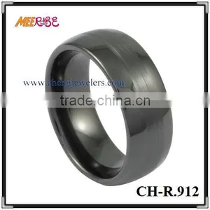 8mm High Quality Ceramic Matte Black Ring thumbnail-1