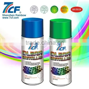Shenzhen Rainbow Fine Chemical Brand 7CF 400ml Acrylic Clear Metallic Spray Paint thumbnail-1