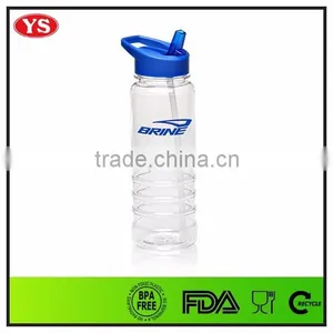 Personalized 750 ml Bpa Free Plastic Water Bottle With Drink Straw thumbnail-2
