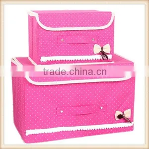 Sweet Bowknot Non-woven Collapsible Storage Box thumbnail-2
