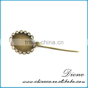 Newest Design Elegant Flower Anqiued Broned Lady Brooch Pin Fashion Jewelry thumbnail-4
