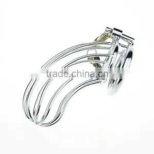 Girls Lock The Steel Anal Lock Penis Ring Sex Toy Chastity Cock Cage thumbnail-3