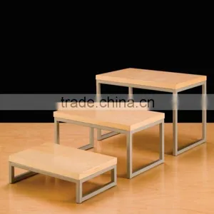Display Table Riser Stand With Wooden Top thumbnail-2