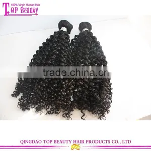 Top Quality New Trend Spring Curl 100% Real Human Hair Weft Virgin Peruvian Hair thumbnail-1