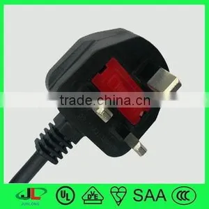 UK Cerfified Flexible Wire Cable With British Moulded Plug With Fuse, 3 Pin Plug and Electric Switch thumbnail-3