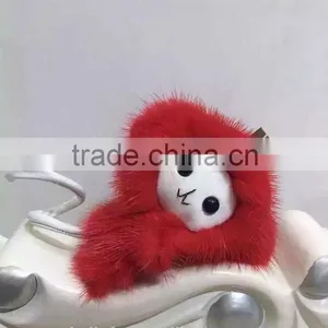New Fashion Real Mink Fur Monkey Keychain thumbnail-2