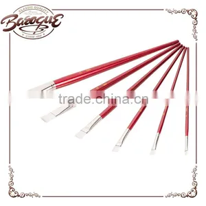 Wholesale Art Kid Paint Brush Set Artistic Painting 6pcs, Long Wooden Handle and Nylon Hair Paint Brushes for Art thumbnail-2