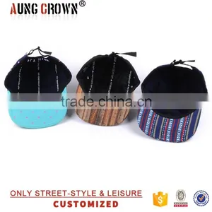 Design Custom Made Your Own Flat Brim 5 Panel Cap thumbnail-4