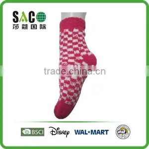 Fashion Warm Fluffy Small Block Colourful Women Socks thumbnail-2
