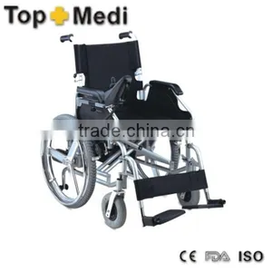 Lightweight Handicapped Steel Power Electric Wheelchair With Hand Rim thumbnail-1