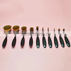 10pcs Kinds of Oval Makeup Brush Set thumbnail-3