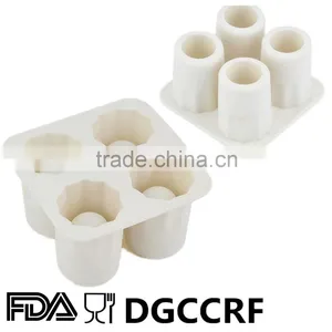4 Cups Silicone Rubber Shot Glass Silicone Ice Cup Mold thumbnail-2
