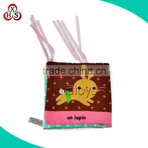 Animal Story Textile Sample Soft Plush Kids Cloth Book, Lovely Baby Keepsake Book thumbnail-2