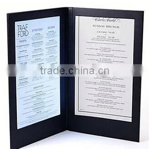 Leather Cover Led Lighting Restaurant Bar Used Restaurant or Hotel Menu Holder thumbnail-2
