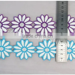 New Arrival 5cm Width Polyester Embroidery Lace Flower for Dress thumbnail-6