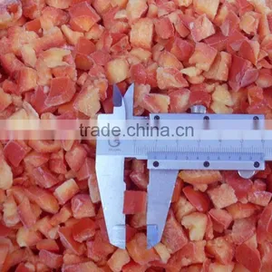 Good Quality 10mm Frozen IQF Red Pepper Dices thumbnail-1