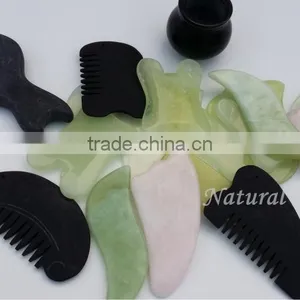 Genuine Rose Quartz Stone Gua Sha Board Gua Sha Tool thumbnail-2