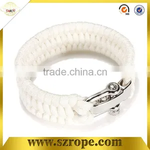 2017 Wholesale Fashion Handmade Rope Charm Survival Bracelet With Whistle Buckle and Compass thumbnail-3