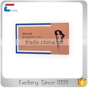 Customized Engraved/etch Rose Gold Metal Business Cards thumbnail-3