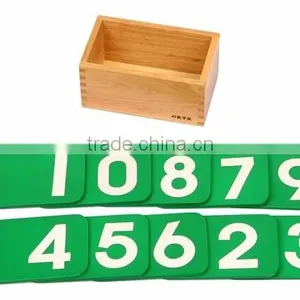 High Quality Wooden Educational Toys Children Montessori Set Digital Learning Board Math Sandpaper Number With Box thumbnail-1