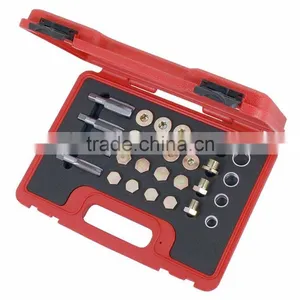 24pc Oil Pan Thread Repair Set M13 M15 M17 M20 Oil Pan Drain Plug Thread Repair Tool Set thumbnail-2
