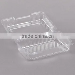 OPS Plastic Clear Clamshell Cake Container With Dome Hinged Lid Cheap Price thumbnail-2